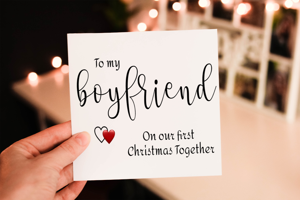 Boyfriend 1st Christmas Together Card, Boyfriend Christmas Card